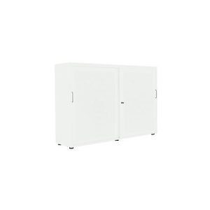 Schiebetürenschrank, Akustikfront, B 1600 mm, 3 OH, weiß Schiebetürenschrank, Akustikfront, B 1600 mm, 3 OH, weiß