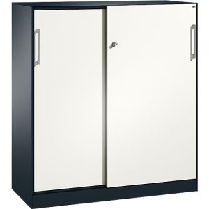 Schiebetürenschrank ASISTO C 3000, 3 Ordnerhöhen, mit Abdeckplatte, Breite 1200 mm, Schiebetürenschrank ASISTO C 3000, 3 Ordnerhöhen, mit Abdeckplatte, Breite 1200 mm,