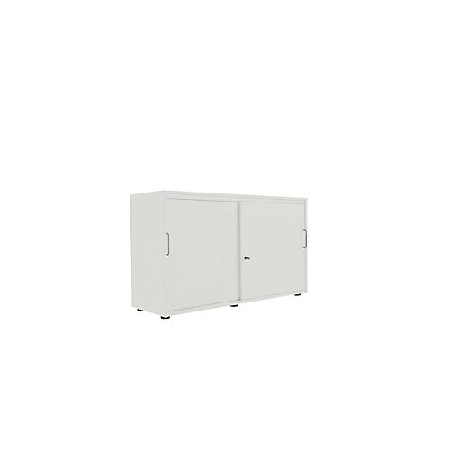 Schiebetürenschrank, B 1200 mm, 2 OH, lichtgrau