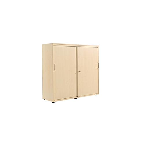 Schiebetürenschrank, B 1200 mm, 3 OH, Ahorn-Dekor