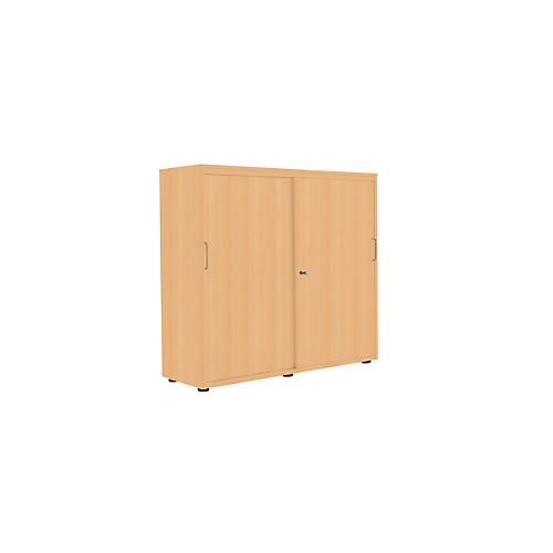 Schiebetürenschrank, B 1200 mm, 3 OH, Buche-Dekor