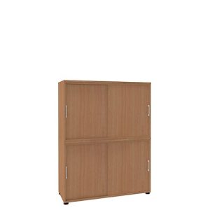 Schiebetürenschrank, B 1200 mm, 4 OH, Ahorn-Dekor Schiebetürenschrank, B 1200 mm, 4 OH, Ahorn-Dekor