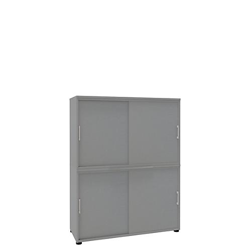 Schiebetürenschrank, B 1200 mm, 4 OH, Buche-Dekor