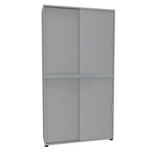 Schiebetürenschrank, B 1200 mm, 6 OH, lichtgrau Schiebetürenschrank, B 1200 mm, 6 OH, lichtgrau