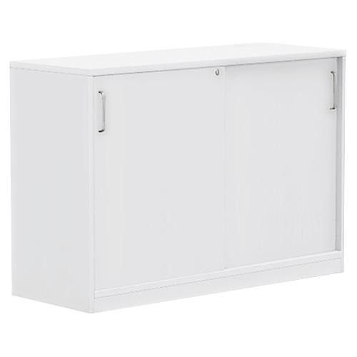 Schiebetürenschrank BEXXSTAR, 2 Ordnerhöhen, H 825 mm, weiß