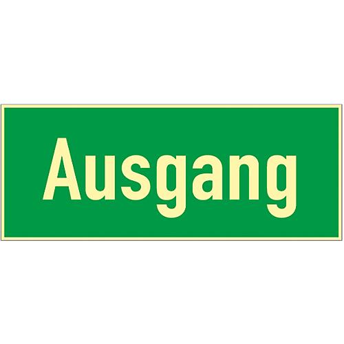 Schild Ausgang, HLF, Folie, selbstklebend