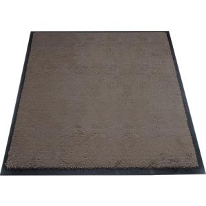 Schmutzfangmatte miltex Eazycare Style, eckig, antistatisch, UV-beständig, waschbar, High-Twist-Nylon & Niltrilgummi, 750 x 850 mm, graubraun