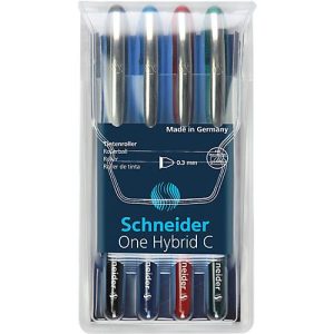 Schneider Tintenroller One Hybrid C, farbsortiert im 4er Etui Schneider Tintenroller One Hybrid C, farbsortiert im 4er Etui