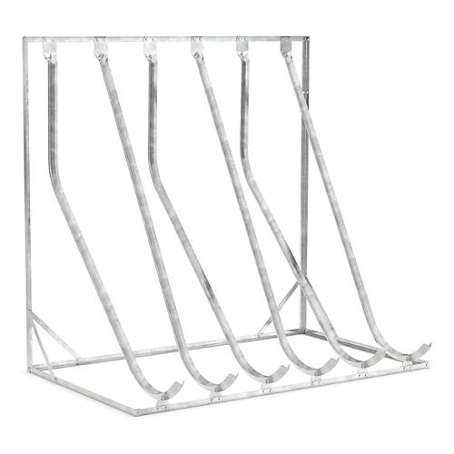 Schräghochparker WSM, 1-seitig, für Reifen bis B 60 mm, B 2100 x T 1467 x H 2010 mm, Stahl verzinkt, 6 Einhängeplätze
