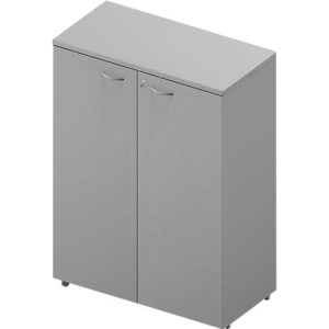 Schrank ARLON OFFICE, 3 Ordnerhöhen, abschließbar, B 900 x T 450 x H 1232 mm, lichtgrau/alu Schrank ARLON OFFICE, 3 Ordnerhöhen, abschließbar, B 900 x T 450 x H 1232 mm, lichtgrau/alu