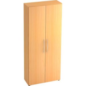 Schrank TARA, 5 Ordnerhöhen, Flügeltüren, 1 fester Zwischenboden, 3 Fachböden, B 800 x T 330 x H 1880 mm, Buche-Dekor Schrank TARA, 5 Ordnerhöhen, Flügeltüren, 1 fester Zwischenboden, 3 Fachböden, B 800 x T 330 x H 1880 mm, Buche-Dekor