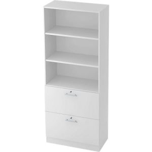 Schrank ULM, mit Hängeregistraturauszügen, 3 OH, H 2004 x B 800 x T 420 mm, lichtgrau Schrank ULM, mit Hängeregistraturauszügen, 3 OH, H 2004 x B 800 x T 420 mm, lichtgrau