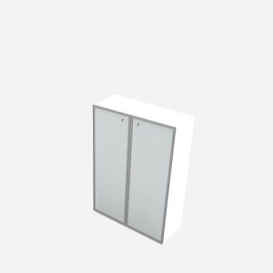 Schrank X-TIME WORK, 3 OH, Glastüren, 860 x 430 x 1310 mm, Glas/Alu Schrank X-TIME WORK, 3 OH, Glastüren, 860 x 430 x 1310 mm, Glas/Alu