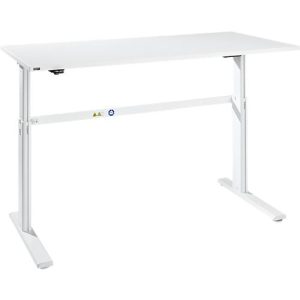 Schreibtisch Bexxstar, elektrisch höhenverstellbar, Rechteck, C-Fuß, B 1600 x T 800 x H 725-1185 mm, weiß Schreibtisch Bexxstar, elektrisch höhenverstellbar, Rechteck, C-Fuß, B 1600 x T 800 x H 725-1185 mm, weiß