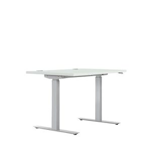 Schreibtisch ERGO DRIVE ED 470, elektrisch höhenverstellbar, Rechteck, T-Fuß, B 1200 x T 800 x H 692-1147 mm, lichtgrau/weißaluminium RAL 9006 Schreibtisch ERGO DRIVE ED 470, elektrisch höhenverstellbar, Rechteck, T-Fuß, B 1200 x T 800 x H 692-1147 mm, lichtgrau/weißaluminium RAL 9006