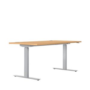 Schreibtisch ERGO DRIVE ED 470, elektrisch höhenverstellbar, Rechteck, T-Fuß, B 1600 x T 800 x H 692-1147 mm, Buche/lichtgrau Schreibtisch ERGO DRIVE ED 470, elektrisch höhenverstellbar, Rechteck, T-Fuß, B 1600 x T 800 x H 692-1147 mm, Buche/lichtgrau