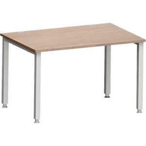 Schreibtisch MODENA FLEX, Quadrat, 4-Fuß Quadratrohr, B 1200 x T 800 x H 720-820 mm, Eiche/weißaluminium Schreibtisch MODENA FLEX, Quadrat, 4-Fuß Quadratrohr, B 1200 x T 800 x H 720-820 mm, Eiche/weißaluminium