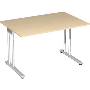 Schreibtisch PALENQUE, C-Fuß, Rechteck, B 1200 x T 800 x H 680-820 mm, Ahorn Schreibtisch PALENQUE, C-Fuß, Rechteck, B 1200 x T 800 x H 680-820 mm, Ahorn