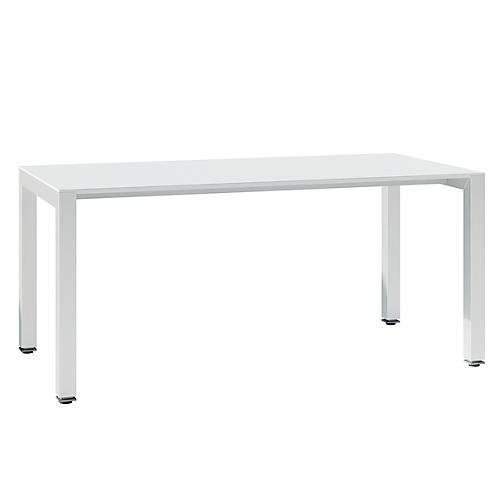 Schreibtisch SOLUS PLAY, 4-Fuß, höhenverstellbar, B 1600 x T 800 x H 720 - 820 mm, weiß