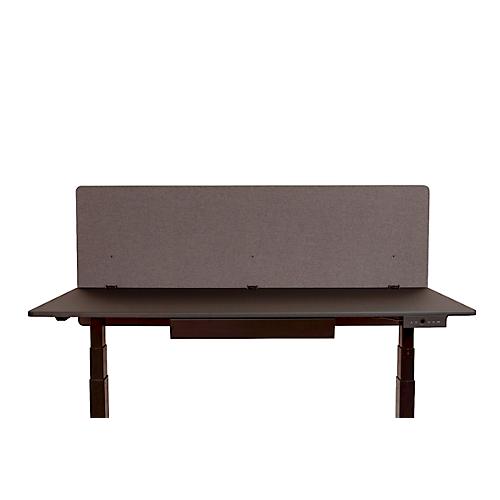 Schreibtisch-Trennwand Luxor, für Plattenstärke bis 40 mm, Klammerbefestigung, B 1600 x T 20 x H 600 mm, ca. 9 kg, recycelte Materialien, schiefergrau