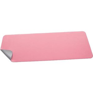 Schreibtischunterlage Sigel, beidseitig nutzbar, einrollbar, für alle Maustypen, B 800 x T 2 x H 300 mm, Kunstleder, rosa-silber