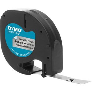 Schriftbandkassette für DYMO® Letra Tag, Metall, 12 mm, silber Schriftbandkassette für DYMO® Letra Tag, Metall, 12 mm, silber