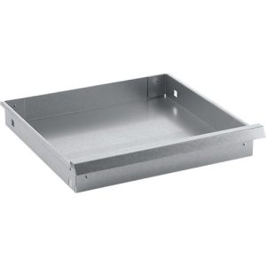 Schublade, für Materialschrank MS mit Mitteltrennwand, B 1200 x T 458 x H 155 mm, Stahlblech, silber