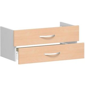 Schubladeneinsatz ALICANTE, 2 Schübe = 1 Set, B 800 x T 400 x H 384 mm, Buche-Dekor Schubladeneinsatz ALICANTE, 2 Schübe = 1 Set, B 800 x T 400 x H 384 mm, Buche-Dekor