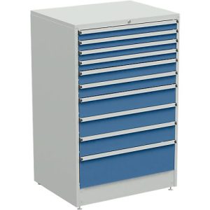 Schubladenschrank, 10 Schubladen, B 910 x T 715 x H 1400 mm Schubladenschrank, 10 Schubladen, B 910 x T 715 x H 1400 mm