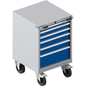 Schubladenschrank mit Rollen WSK 27-27, 6 Schübe, bis 75 kg, B 564 x T 572 x H 870 mm, weißaluminium/enzianblau Schubladenschrank mit Rollen WSK 27-27, 6 Schübe, bis 75 kg, B 564 x T 572 x H 870 mm, weißaluminium/enzianblau