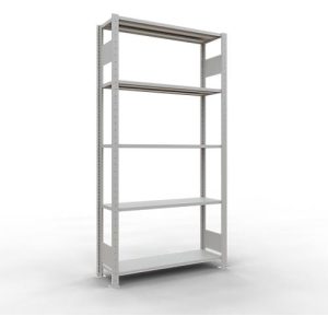 Schulte Lagertechnik Fachbodenregal MULTIplus150, Steck-Grundregal, B 1000 x T 300 x H 2000 mm, 5 Ebenen, bis 1300 kg, lichtgrau Schulte Lagertechnik Fachbodenregal MULTIplus150, Steck-Grundregal, B 1000 x T 300 x H 2000 mm, 5 Ebenen, bis 1300 kg, lichtgrau