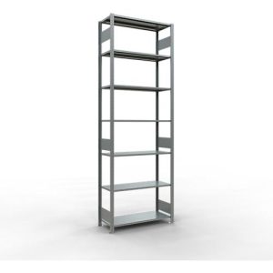 Schulte Lagertechnik Fachbodenregal MULTIplus150, Steck-Grundregal, B 1000 x T 400 x H 3000 mm, 7 Ebenen, bis 1500 kg, verzinkt Schulte Lagertechnik Fachbodenregal MULTIplus150, Steck-Grundregal, B 1000 x T 400 x H 3000 mm, 7 Ebenen, bis 1500 kg, verzinkt