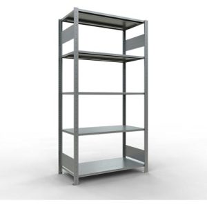 Schulte Lagertechnik Fachbodenregal MULTIplus150, Steck-Grundregal, B 1000 x T 500 x H 2000 mm, 5 Ebenen, bis 1300 kg, verzinkt Schulte Lagertechnik Fachbodenregal MULTIplus150, Steck-Grundregal, B 1000 x T 500 x H 2000 mm, 5 Ebenen, bis 1300 kg, verzinkt