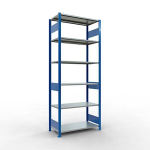 Schulte Lagertechnik Fachbodenregal MULTIplus150, Steck-Grundregal, B 1000 x T 500 x H 2500 mm, 6 Ebenen, bis 1400 kg, enzianblau/verzinkt Schulte Lagertechnik Fachbodenregal MULTIplus150, Steck-Grundregal, B 1000 x T 500 x H 2500 mm, 6 Ebenen, bis 1400 kg, enzianblau/verzinkt