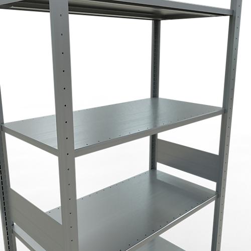Schulte Lagertechnik Fachbodenregal MULTIplus150, Steck-Grundregal, B 1000 x T 500 x H 3000 mm, 7 Ebenen, bis 1500 kg, verzinkt