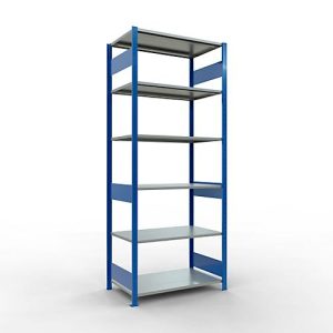 Schulte Lagertechnik Fachbodenregal MULTIplus150, Steck-Grundregal, B 1000 x T 600 x H 2500 mm, 6 Ebenen, bis 1400 kg, enzianblau/verzinkt Schulte Lagertechnik Fachbodenregal MULTIplus150, Steck-Grundregal, B 1000 x T 600 x H 2500 mm, 6 Ebenen, bis 1400 kg, enzianblau/verzinkt