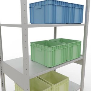 Schulte Lagertechnik Fachbodenregal MULTIplus150, Steck-Grundregal, B 1000 x T 600 x H 2500 mm, 6 Ebenen, bis 1400 kg, lichtgrau Schulte Lagertechnik Fachbodenregal MULTIplus150, Steck-Grundregal, B 1000 x T 600 x H 2500 mm, 6 Ebenen, bis 1400 kg, lichtgrau