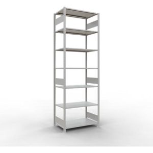 Schulte Lagertechnik Fachbodenregal MULTIplus150, Steck-Grundregal, B 1000 x T 600 x H 3000 mm, 7 Ebenen, bis 1500 kg, lichtgrau Schulte Lagertechnik Fachbodenregal MULTIplus150, Steck-Grundregal, B 1000 x T 600 x H 3000 mm, 7 Ebenen, bis 1500 kg, lichtgrau