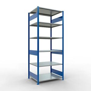 Schulte Lagertechnik Fachbodenregal MULTIplus150, Steck-Grundregal, B 1000 x T 800 x H 2500 mm, 6 Ebenen, bis 1400 kg, enzianblau/verzinkt Schulte Lagertechnik Fachbodenregal MULTIplus150, Steck-Grundregal, B 1000 x T 800 x H 2500 mm, 6 Ebenen, bis 1400 kg, enzianblau/verzinkt