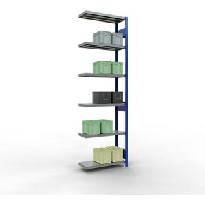 Schulte Lagertechnik Fachbodenregal-Stecksystem MULTIplus 250, Anbauregal, Längenriegel, 2500x750x300 mm, 6 Böden, enzianblau/verzinkt Schulte Lagertechnik Fachbodenregal-Stecksystem MULTIplus 250, Anbauregal, Längenriegel, 2500x750x300 mm, 6 Böden, enzianblau/verzinkt