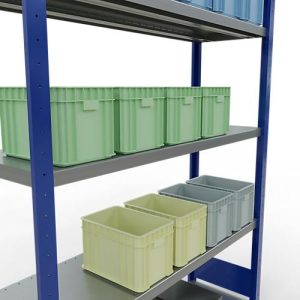 Schulte Lagertechnik Fachbodenregal-Stecksystem MULTIplus 250, Grundregal, Längenriegel, 2000x1300x400 mm, 5 Böden, enzianblau/verzinkt Schulte Lagertechnik Fachbodenregal-Stecksystem MULTIplus 250, Grundregal, Längenriegel, 2000x1300x400 mm, 5 Böden, enzianblau/verzinkt