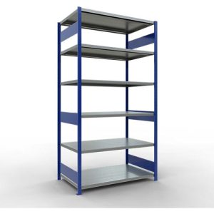 Schulte Lagertechnik Fachbodenregal-Stecksystem MULTIplus 250, Grundregal, Längenriegel, 2500x1300x800 mm, 6 Böden, enzianblau/verzinkt Schulte Lagertechnik Fachbodenregal-Stecksystem MULTIplus 250, Grundregal, Längenriegel, 2500x1300x800 mm, 6 Böden, enzianblau/verzinkt