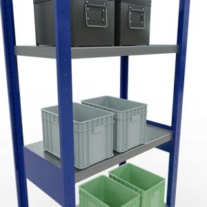 Schulte Lagertechnik Fachbodenregal-Stecksystem MULTIplus 250, Grundregal, Längenriegel, 2500x750x400 mm, 6 Böden, enzianblau/verzinkt Schulte Lagertechnik Fachbodenregal-Stecksystem MULTIplus 250, Grundregal, Längenriegel, 2500x750x400 mm, 6 Böden, enzianblau/verzinkt