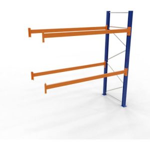 Schulte Lagertechnik Palettenregal, Anbauregal, B 2786 x T 1100 x H 4000 mm, 4 Ebenen, Palettengewicht bis 500 kg, Feldlast 6640 kg, blau/orange Schulte Lagertechnik Palettenregal, Anbauregal, B 2786 x T 1100 x H 4000 mm, 4 Ebenen, Palettengewicht bis 500 kg, Feldlast 6640 kg, blau/orange