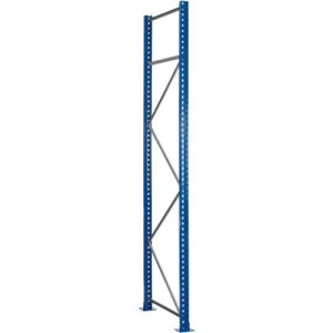 Schulte Lagertechnik Palettenregal-Ständerrahmen S625-A18, unmontiert, T 800 x H 5000 mm, Stützenbreite 100 mm, blau/verzinkt Schulte Lagertechnik Palettenregal-Ständerrahmen S625-A18, unmontiert, T 800 x H 5000 mm, Stützenbreite 100 mm, blau/verzinkt