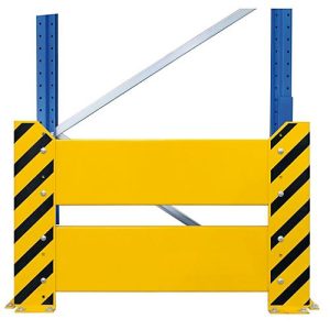 Schulte Lagertechnik Rammschutzwand für Doppel-Palettenregale, H 800 mm, für Regaltiefe 800 + 200 + 800 mm, gelb/schwarz Schulte Lagertechnik Rammschutzwand für Doppel-Palettenregale, H 800 mm, für Regaltiefe 800 + 200 + 800 mm, gelb/schwarz