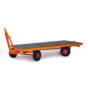 Schwerlastanhänger, 2-Achs-Drehschemel-Lenkung, Vollgummireifen, Tragkraft 5000 kg, 2500 x 1250 mm Schwerlastanhänger, 2-Achs-Drehschemel-Lenkung, Vollgummireifen, Tragkraft 5000 kg, 2500 x 1250 mm