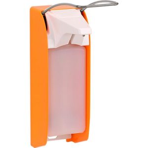 Seifen- und Desinfektionsmittelspender Ingo-man plus, 1000 ml, inklusive leerer Flasche, leuchtorange Seifen- und Desinfektionsmittelspender Ingo-man plus, 1000 ml, inklusive leerer Flasche, leuchtorange