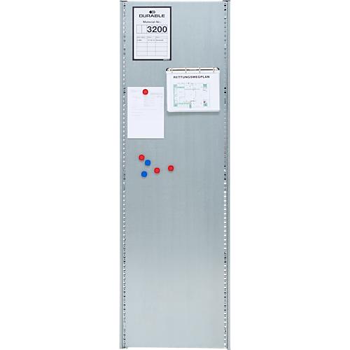 Seitenwand für Grundregal/Anbauregal ORDO Industry, multifunktional, magnethaftend, B 500 x T 0,88 x H 2000 mm, Stahl-Vollblech, verzinkt