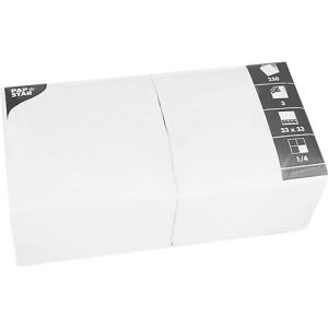 Servietten 3-lagig 330×330 mm weiß, 250 St. Servietten 3-lagig 330×330 mm weiß, 250 St.